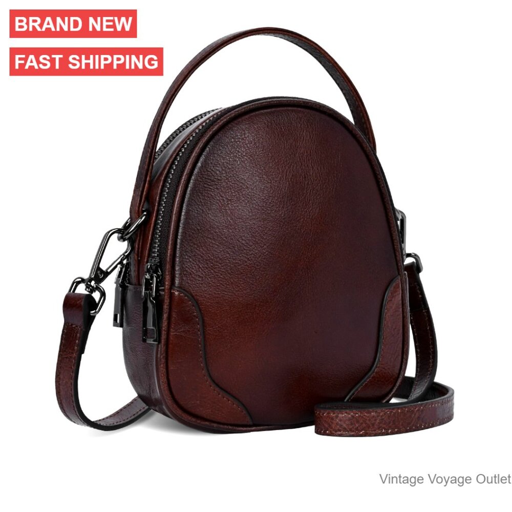 Small Leather Crossbody Bag, Rfid, Adjustable Straps, Travel Purse